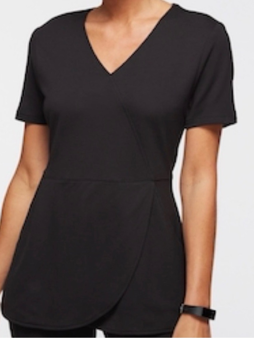 Jaanuu Mock Scrub Top Black XL